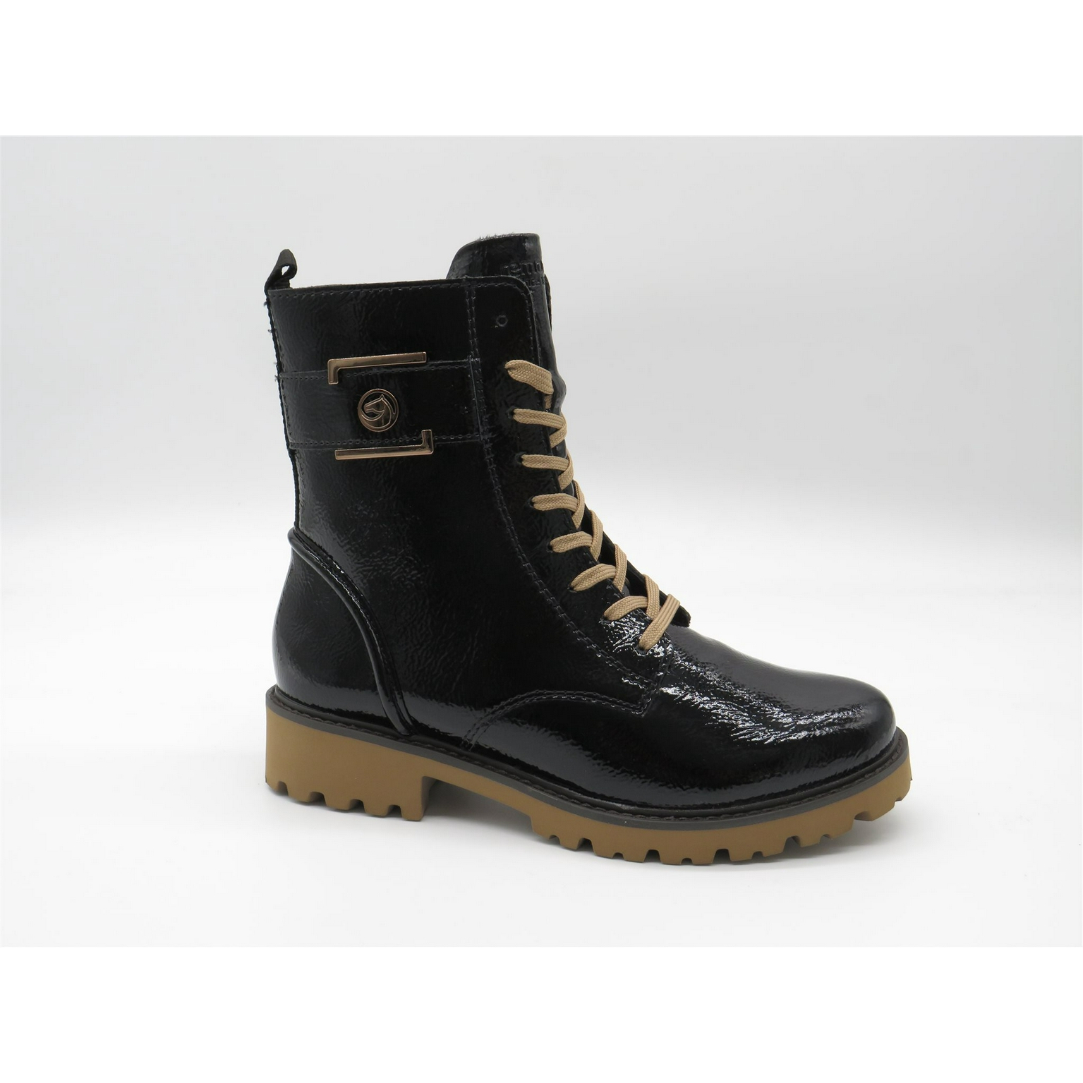 Remonte Veterboot zwart lak 42
